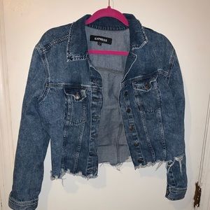 Express Cropped Denim Jacket